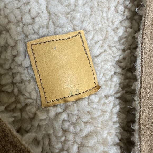 RARE VTG 70s-80s Matterhorn Sheep and Leather shearling button up vest mens L - Picture 3 of 5